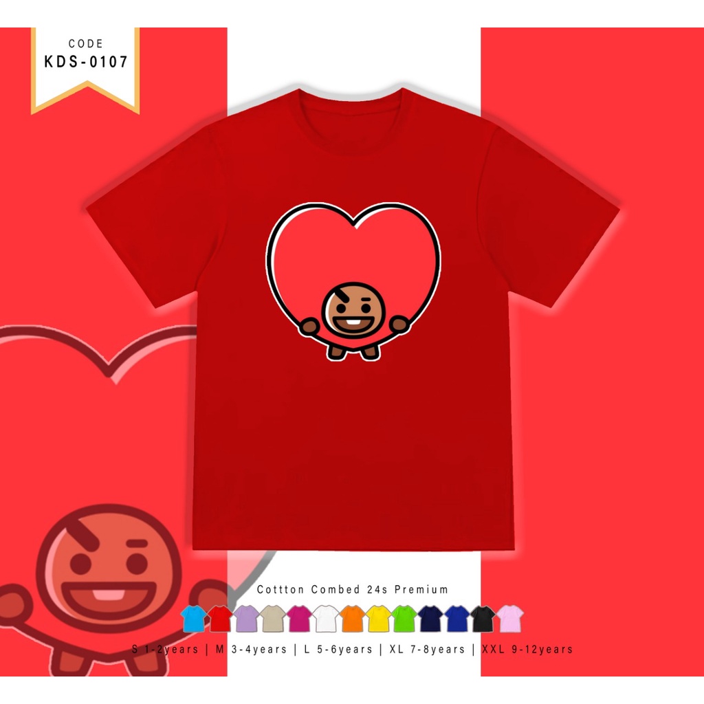 KAOS / T-SHIRT BTS' IN LOVE KARAKTER / REAL PICTURE / RESELLER WELCOME