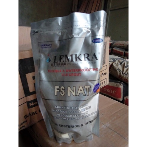 LEMKRA FS NAT 1 KG SEMEN PENGISI NAT LANTAI DINDING - PUTIH