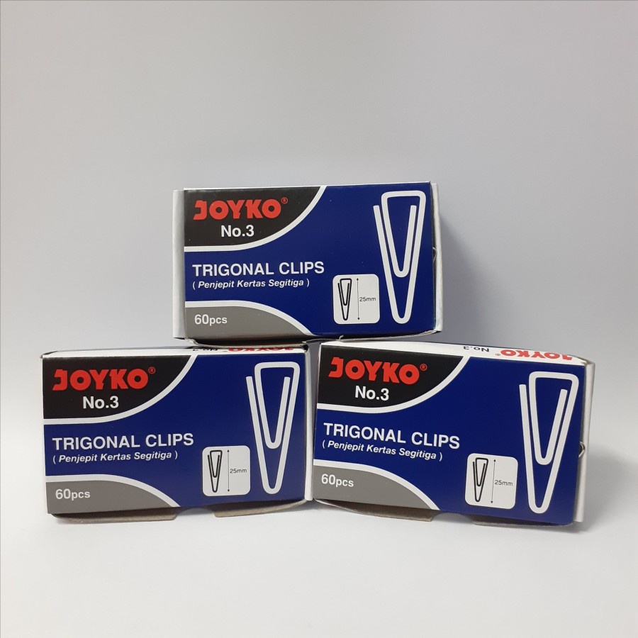 

Trigonal Clips JOYKO No 3/Klip Kertas Besi/Penjepit Segitiga/Jepitan