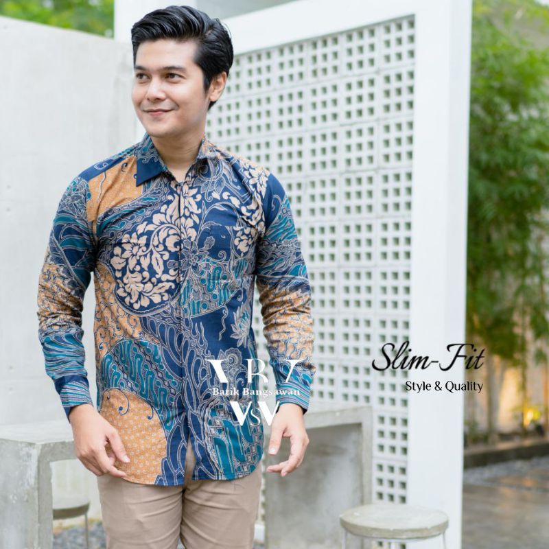 Kemeja Batik Pria Lengan Panjang Premium