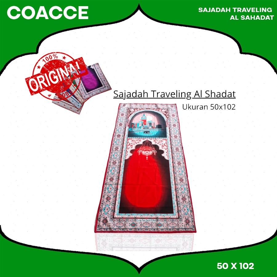 Sajadah traveling Al Shadat ukuran 50x102 I Sejadah travel