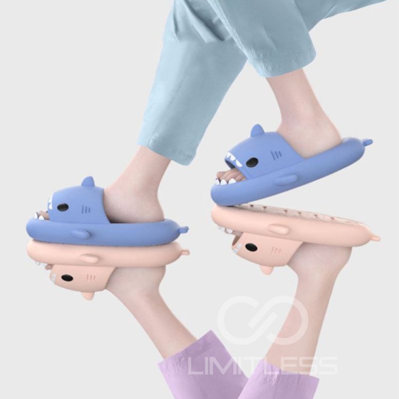 Sandal Slip On Wanita Dewasa Karakter Baby Shark