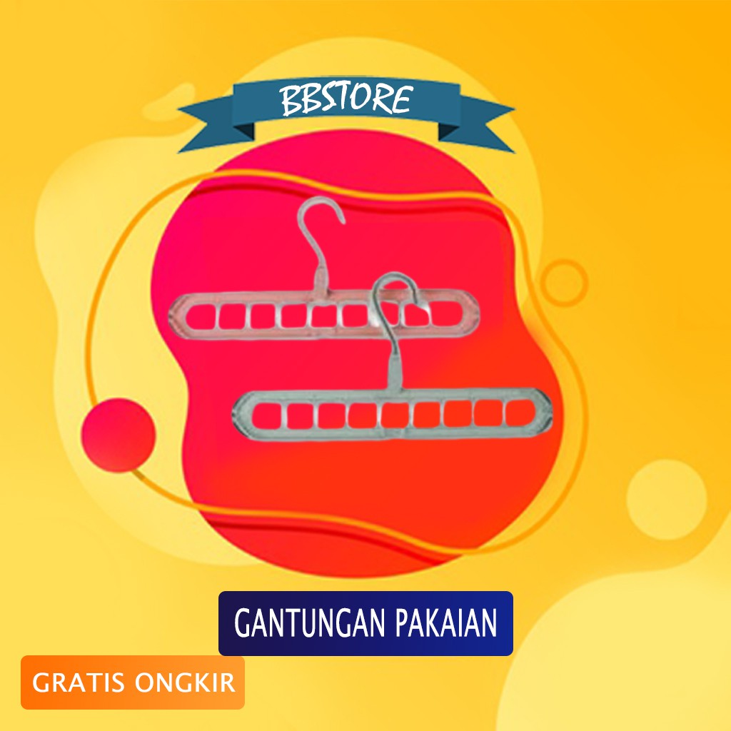 GANTUNGAN TEMPAT MENYIMPAN TEMPAT MENGGANTUNG BAJU CLOTHES HANGER GANTUNGAN JEMURAN MINIMALIS KUAT