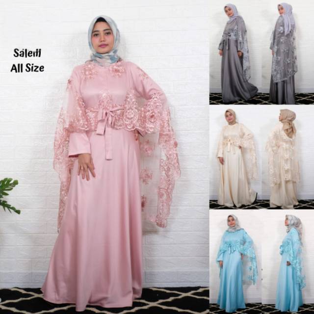 Gaun Pesta Satin Velvet dan Brokat Tile 1973