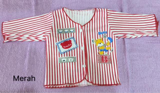 3 Pcs!!! Baju bayi lengan panjang New Born printing murah