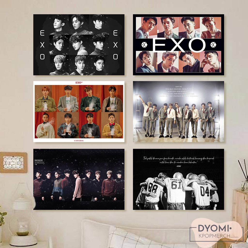 POSTER KAYU EXO, HIASAN DINDING KPOP, POSTER KAYU KPOP, DEKORASI RUANGAN EXO, DEKORASI KAMAR KPOP