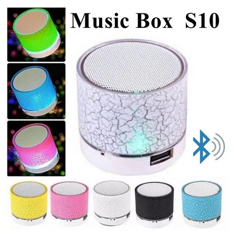 Speaker Bluetooth LED mini motif retak portable wireless bluetooth USB / music sound / speaker usb