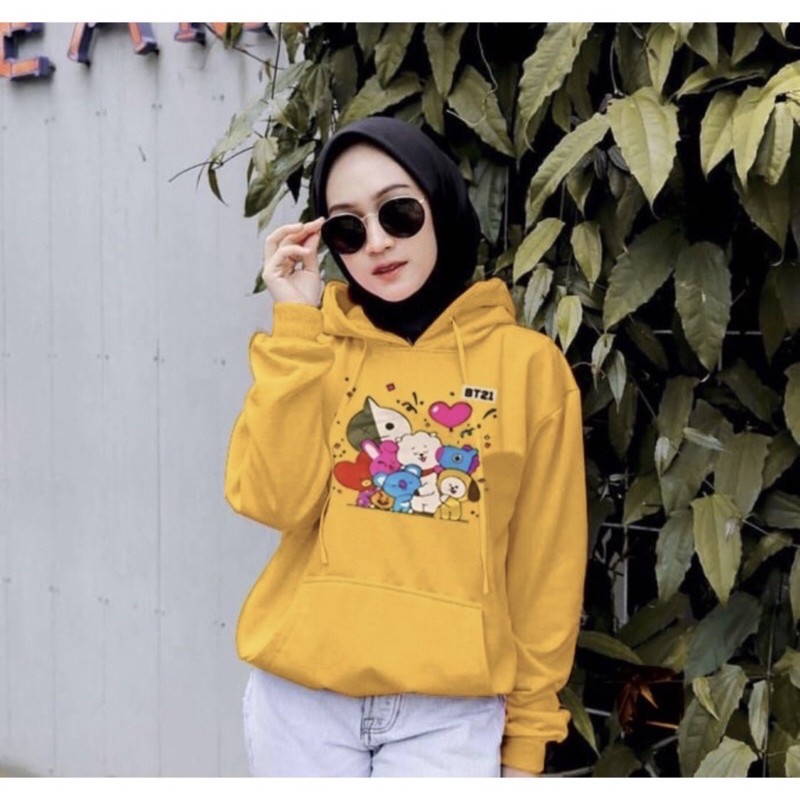 Hoodie Bt21 Sweater Casual Bt21 Hoodie Casual abg