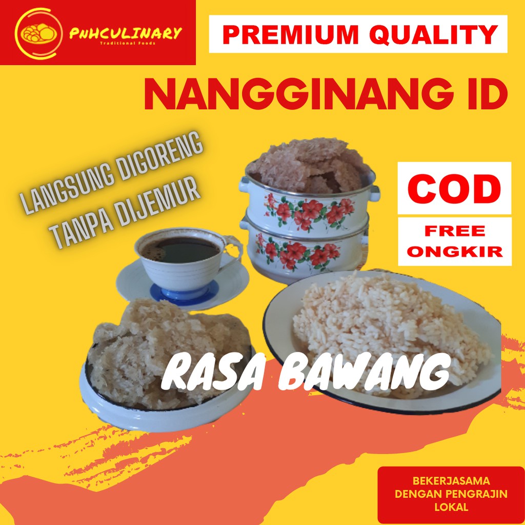 

RENGGINANG MENTAH RASA BAWANG 275 gr TANPA JEMUR LANGSUNG GORENG MAKANAN RINGAN KERING