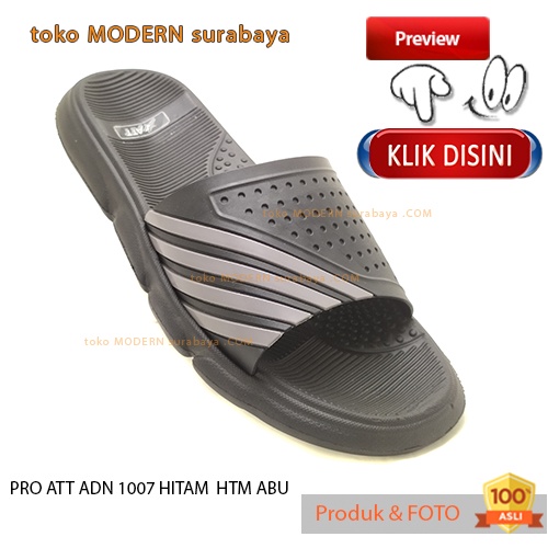 Sandal pria casual sandal slide karet murah PRO ATT ADN 1007 HITAM HTM ABU