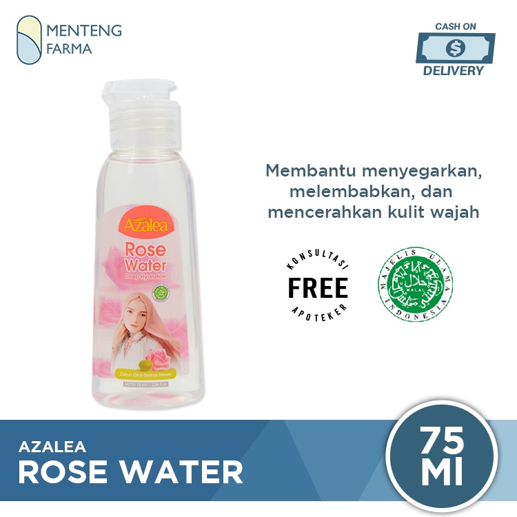 Azalea Deep Hydration Rose Water 75 ML - Toner Pelembab Wajah