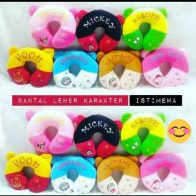 Bantal leher karakter/bantal mobil karakter