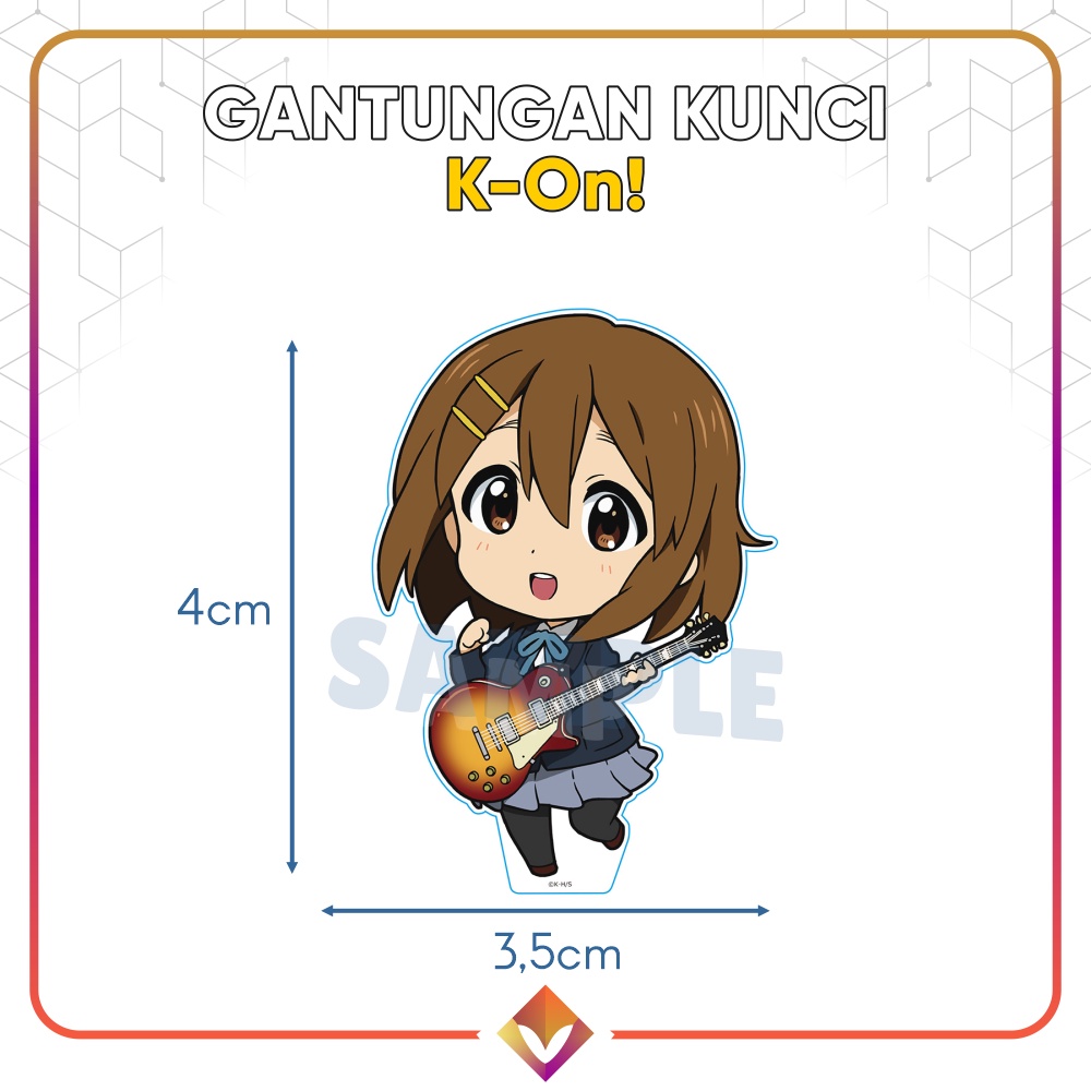 GANCI K-ON! CHIBI Keychain Gantungan Kunci Anime K-ON Ganci Yui Mio Azusa Tsumugi Anime K ON KON