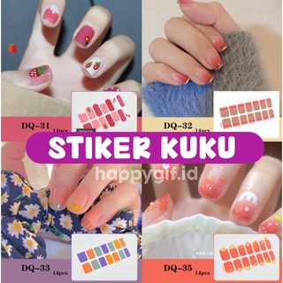 Premium Nail Art Sticker 14 Pcs Stiker Kuku DQ Durable Series Part 2 KU030