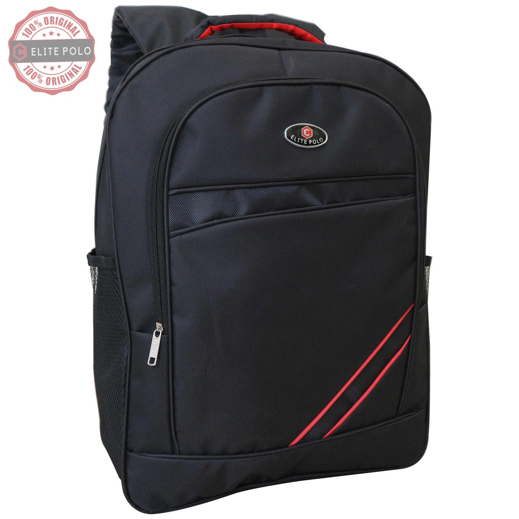 Tas Ransel Laptop Punggung Backpack Elite Polo Original FREE RAINCOVER + SLOT LAPTOP HARGA PROMO!!