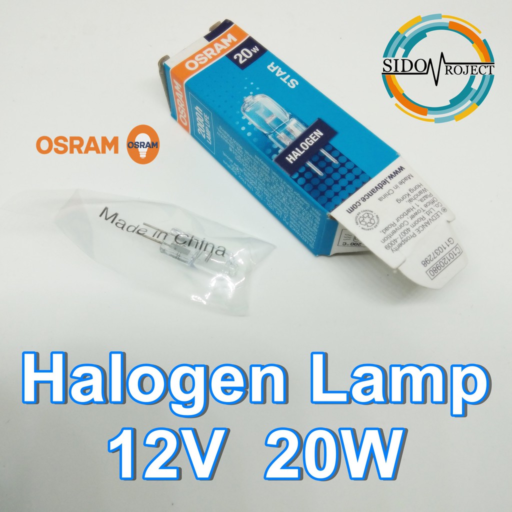 Halogen 12V 20W Osram Lampu Original Bentuk Kacang 12 Volt 20 Watt MultiFungsi