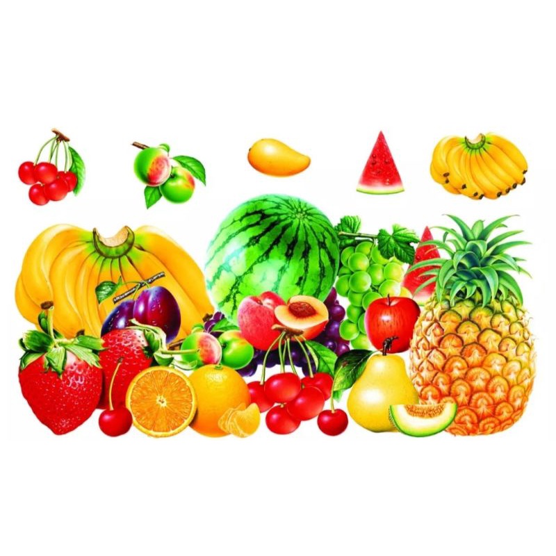 stiker dinding dapur motif Buah-buahan