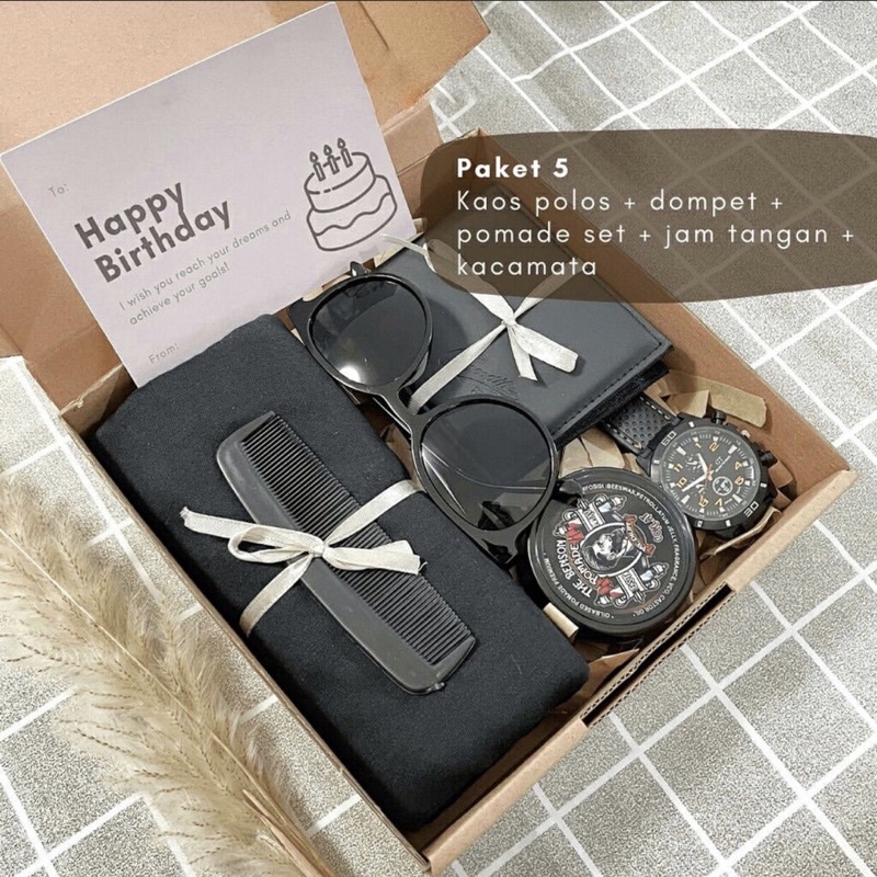 

READY STOK! Hampers Cowo / Gift Kado Cowok Black Edition