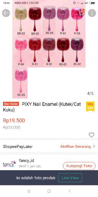  PIXY  Nail Enamel Kutek Cat  Kuku  Shopee Indonesia