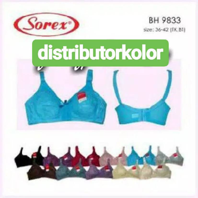 BH (BRA) WANITA BUSA TIPIS TANPA KAWAT "KAIT 3" SOREX 9833