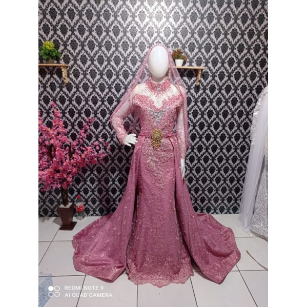 TERMURAH GAUN PENGANTIN KEBAYA PAYET AKAD KONVEKSI GAUN SLIM MERMAID SPAN PENJAHIT BAJU NIKAH