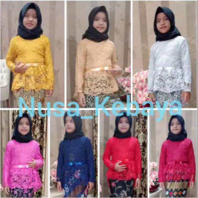 TERBARU   SETELAN KEBAYA ANAK / KEBAYA SD / KEBAYA TERBARU / KEBAYA KARTINI  / BAJU KARTINI