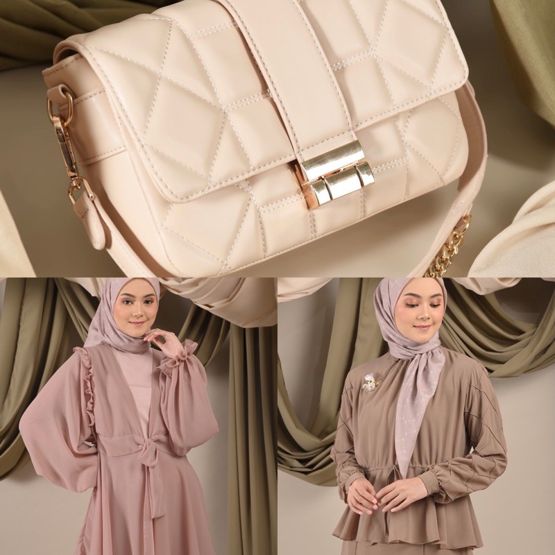 ODELLA BAG BY LOCAL.ID & ODELLA OUTER BLUSH BY LOCAL.ID & ODELLA BLOUSE BISCUIT