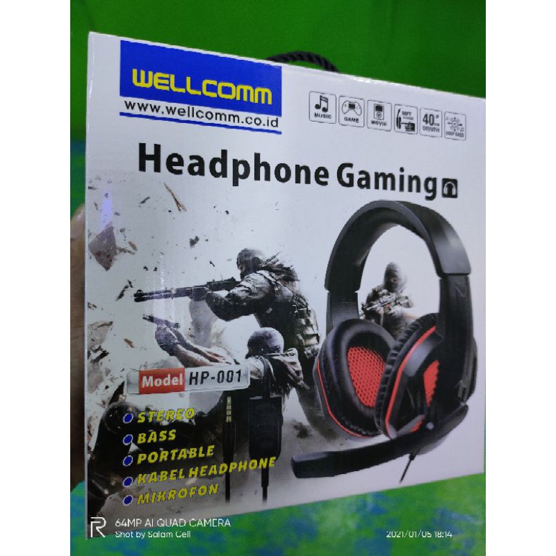 Headset Gaming WELLCOMM Buat Segala Type Hp,Pc Original