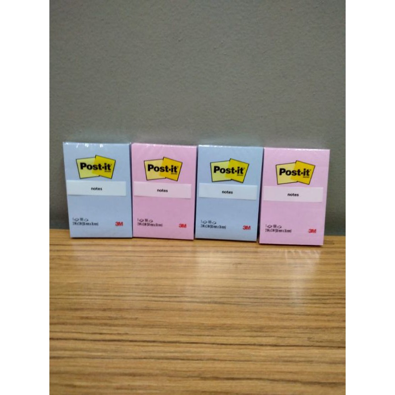 

3M post it sticky note 656 (millenial pink, cloud blue) 2inch x 3inch