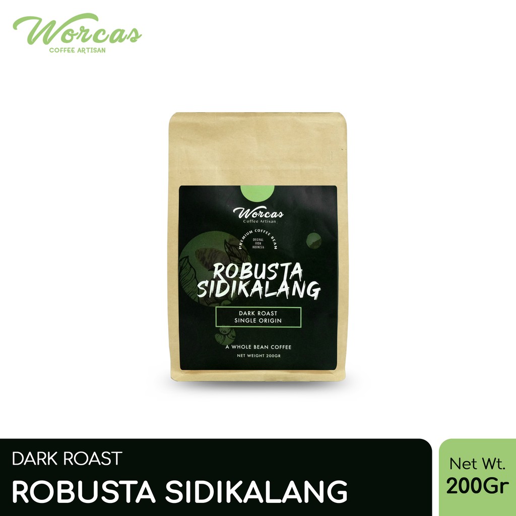 

WORCAS Kopi Robusta Sidikalang 200gr - Dark Roast