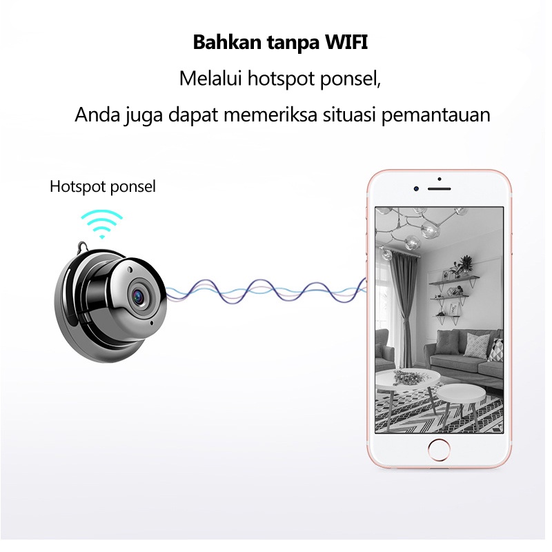 Mini Camera CCTV Kamera IP WiFi Camera HD 1080P Spy Indoor Security Monitor Home Security Camera Wireless CCTV Surveillance IP Camera , Panoramic Night Vision , Sound & Human Detection , Smart Tracking , 2 Way Audio , Video Recorder-5