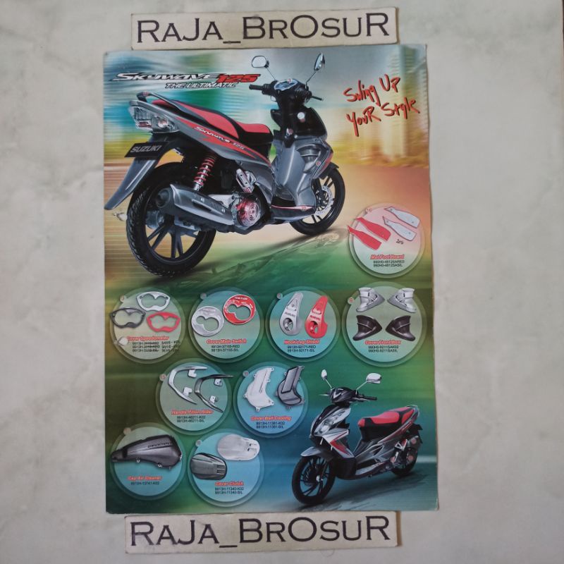 Poster brosur katalog flyer Suzuki Skywave/Skywave125 Accessories