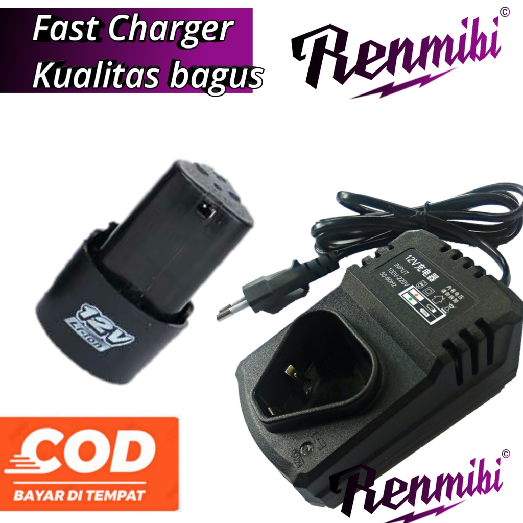 Adaptor charger cas bor baterai  12v cordless bisa buat xenon ryu jld tool benz