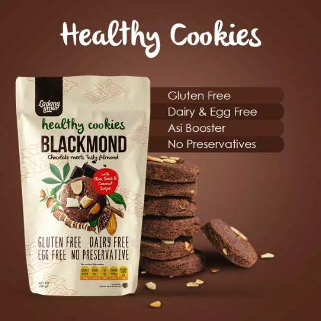 LADANG LIMA Blackmond / Pumpberry - Healthy Cookies Gluten Free / Biskuit Sehat Anak / Snack Diet