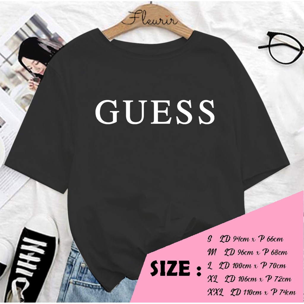FLEURIR - KAOS GU3S KATUN KAOS OVERSIZE KAOS WANITA DEWASA TUMBLR TEE UNISEX JUMBO