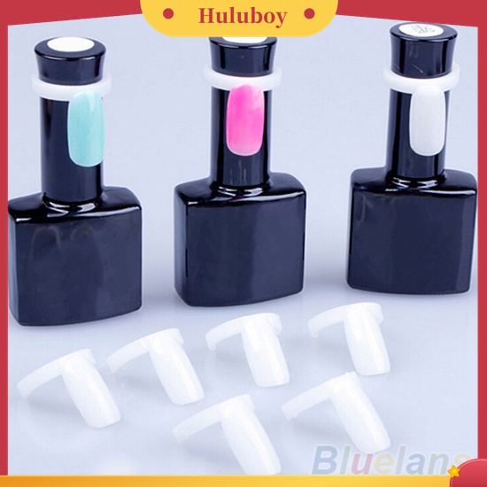 Huluboy Huluboy♡ 50pcs Kuku Palsu Bentuk Cincin Untuk Display Warna Kutek UV Gel