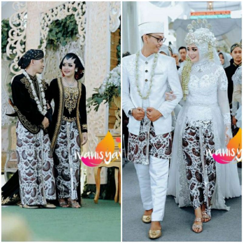 Sepasang Jarik Pengantin Prodo - Motif Semen Putih