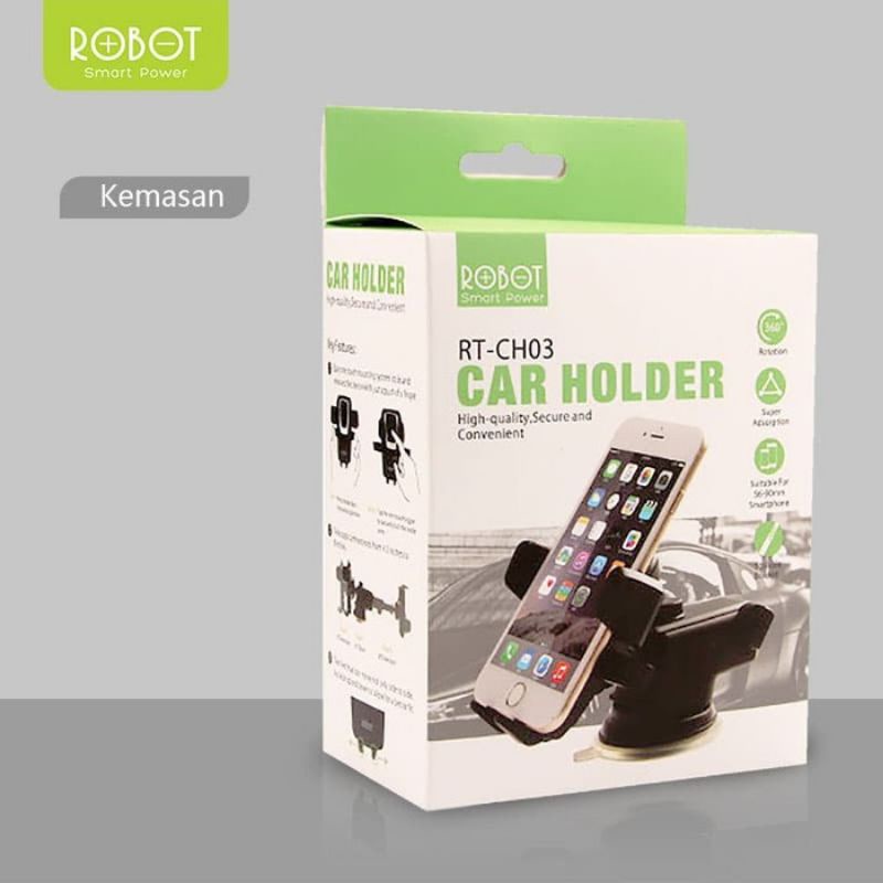 Car holder robot / Kursi hp mobil 360,°