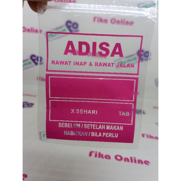 fika plastik klip pp 7 x 10 50mikron sablon custom