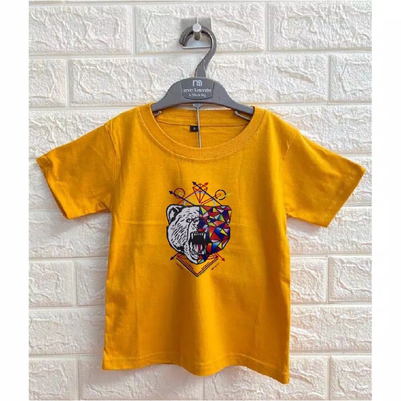 kaos anak baju anak 2-10 tahun oblong anak motif panda beruang  size S M L XL