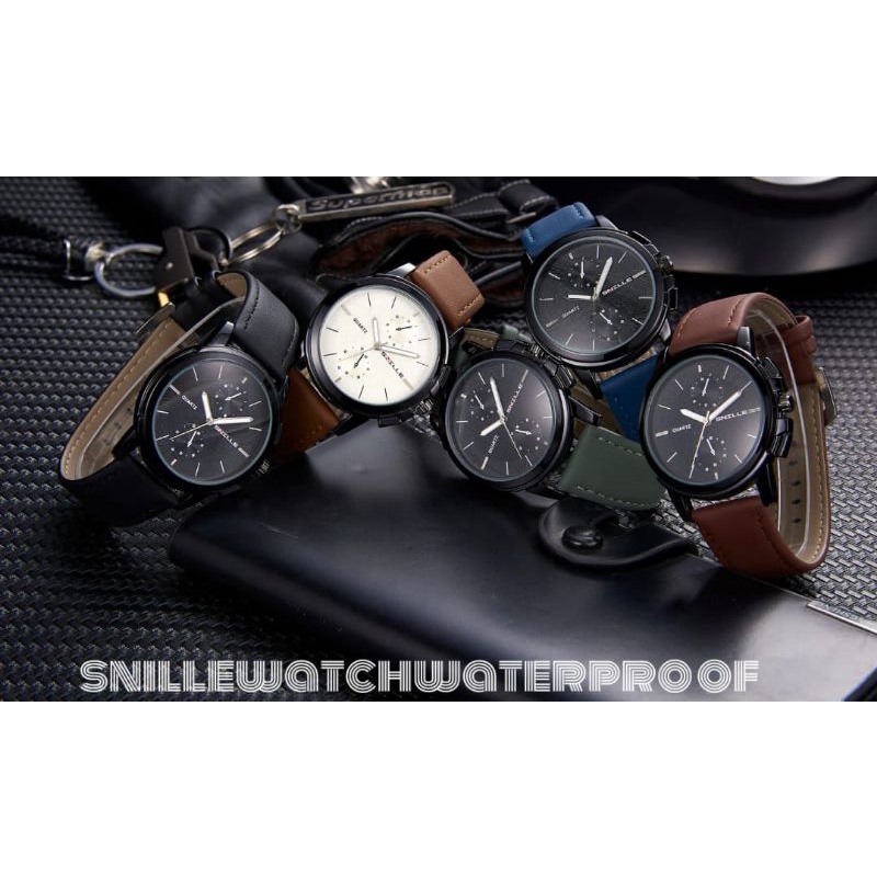 Snille Original MA - 13  Jam Tangan Pria &amp; WANITA Analog. Kode N1026 G Warna Coklat Muda