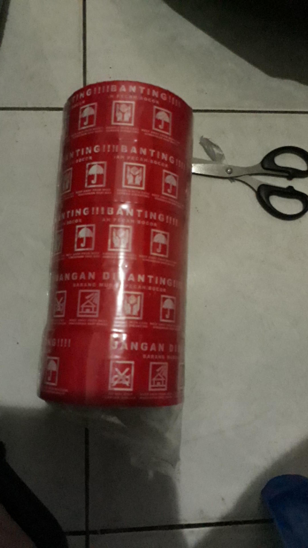 Daimaru Tape - Lakban - Fragile - Merah/putih - 2 Inchi 100 Meter