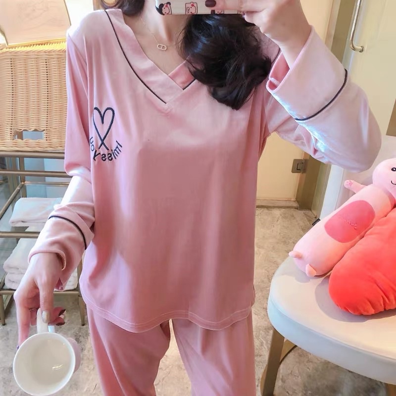 JC- Set Piyama Bulu Bludru PP / Piyama Kimono wanita terbaru / Stelan Bludru Premium import Murah-7