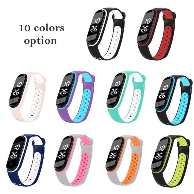 [DGS] JAM TANGAN ELECTRONIC IP67 UNISEX SPORTY OLAHRAGA PREMIUM LED MIBAND DIGITAL LD-55