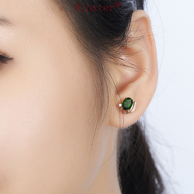 Hot Sale Fashion Classic Retro Colored Gems Crystal Earrings