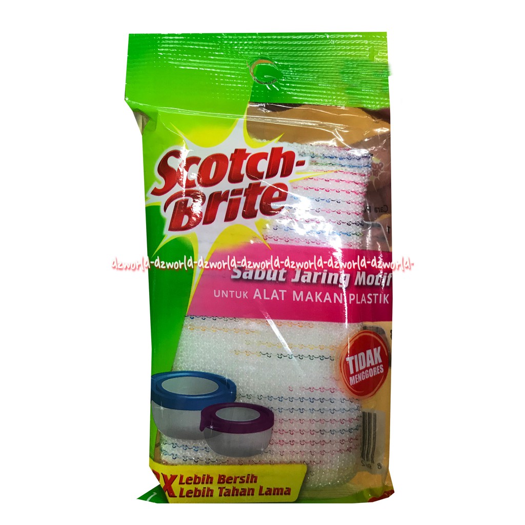 Scotch Brite Sabut Jaring Motif Untuk Alat Makan Plastik