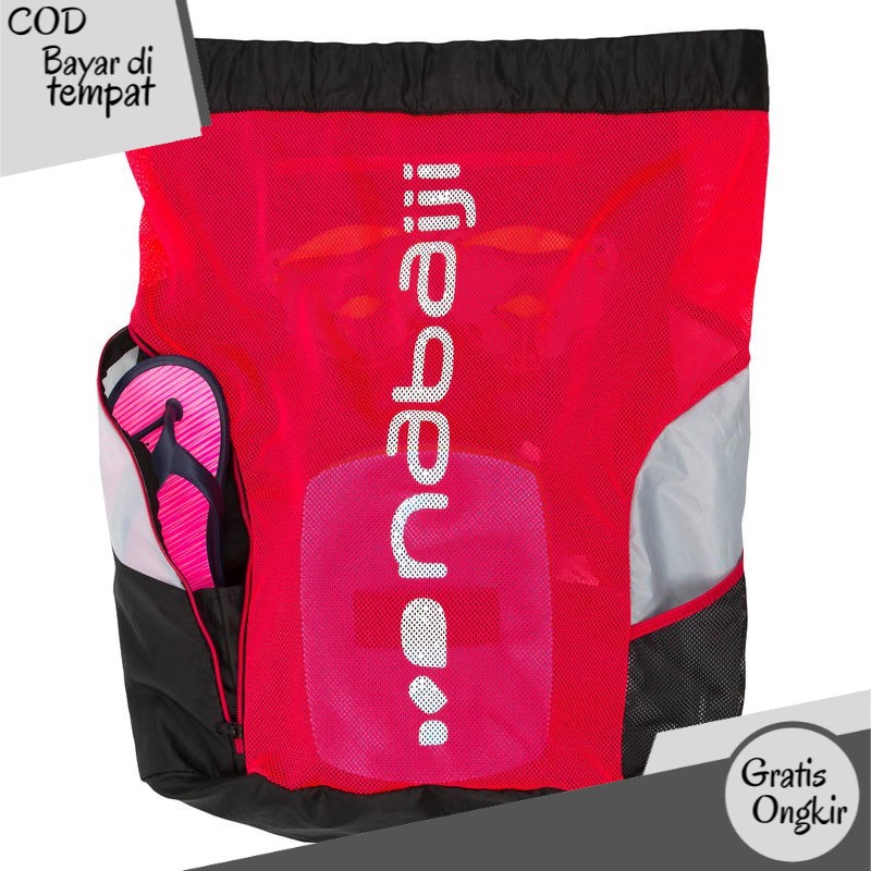 Decathlon Nabaiji Bag 900 Swim Backpack Mesh Black Red*** - 8548201 TN2