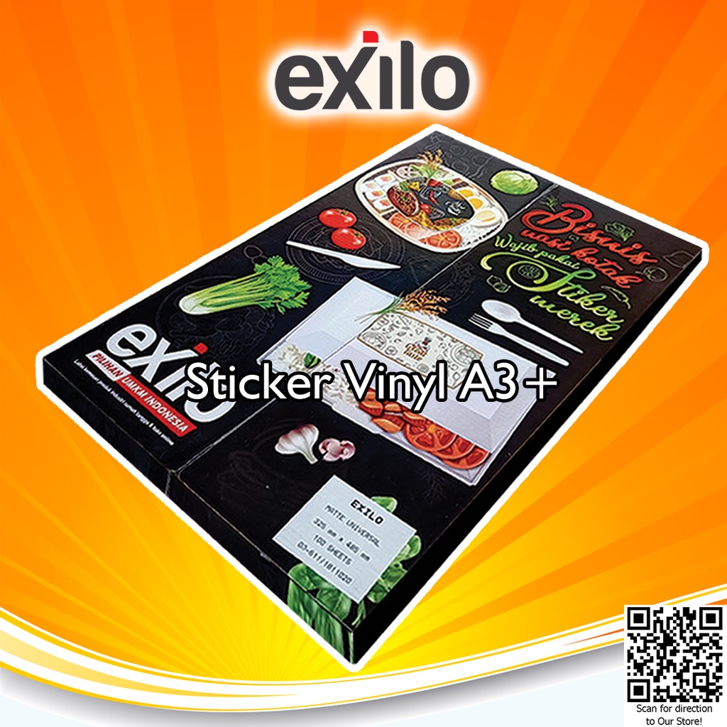 Stiker Vinyl A3+ Matte /Gloss/Transparant Exilo for LASER PRINTER