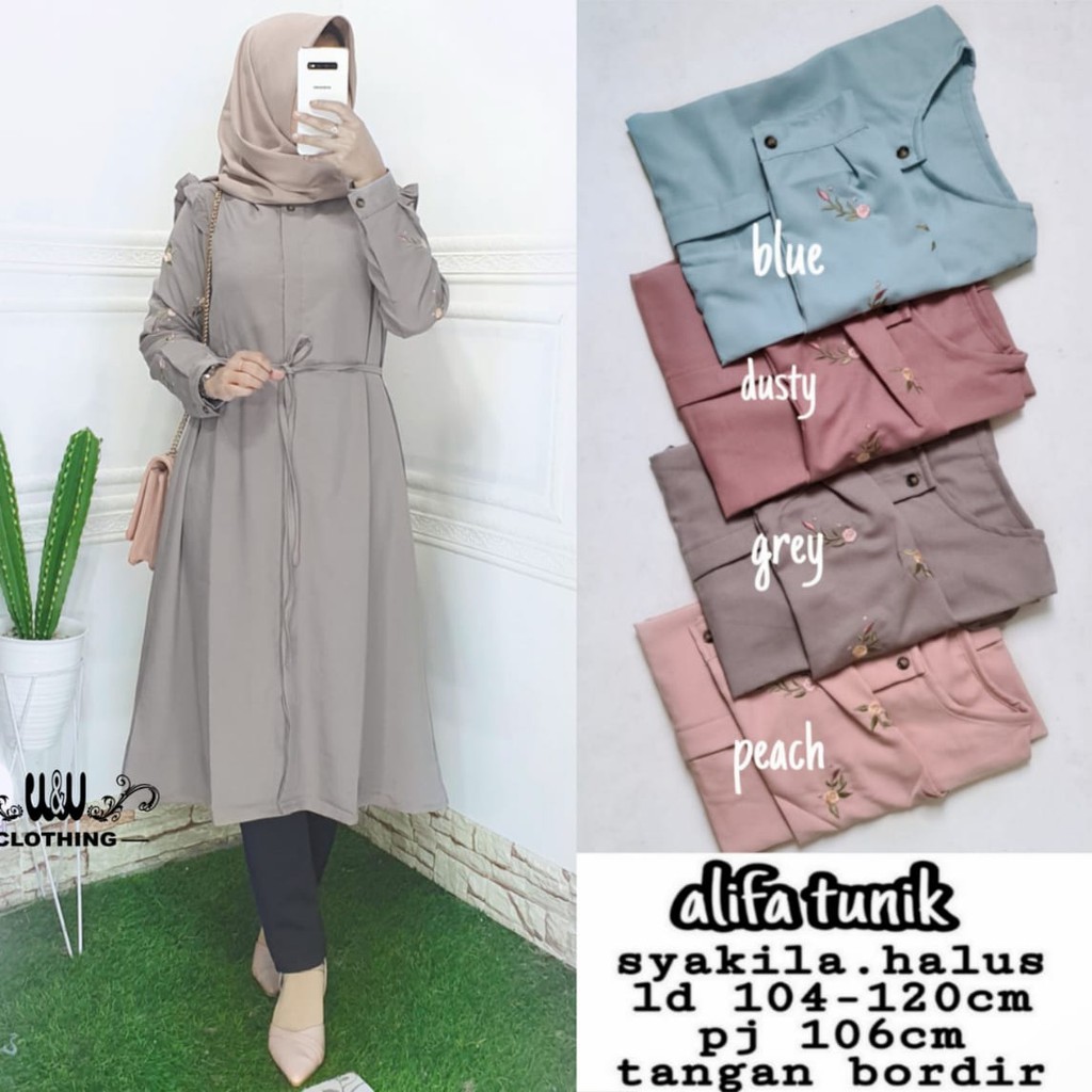 Tunik Wanita Remaja Cewek Trendy / Baju Tunik Murah Kekinian Terbaru / Baju Tunik Polos Kekinian