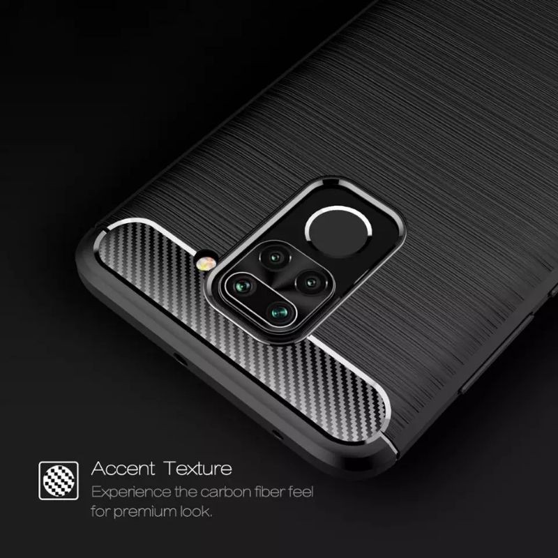 Softcase Carbon Xiaomi Redmi Note 9 - Soft Case Karbon Redmi Note9 Silikon Tpu Back Cover Premium